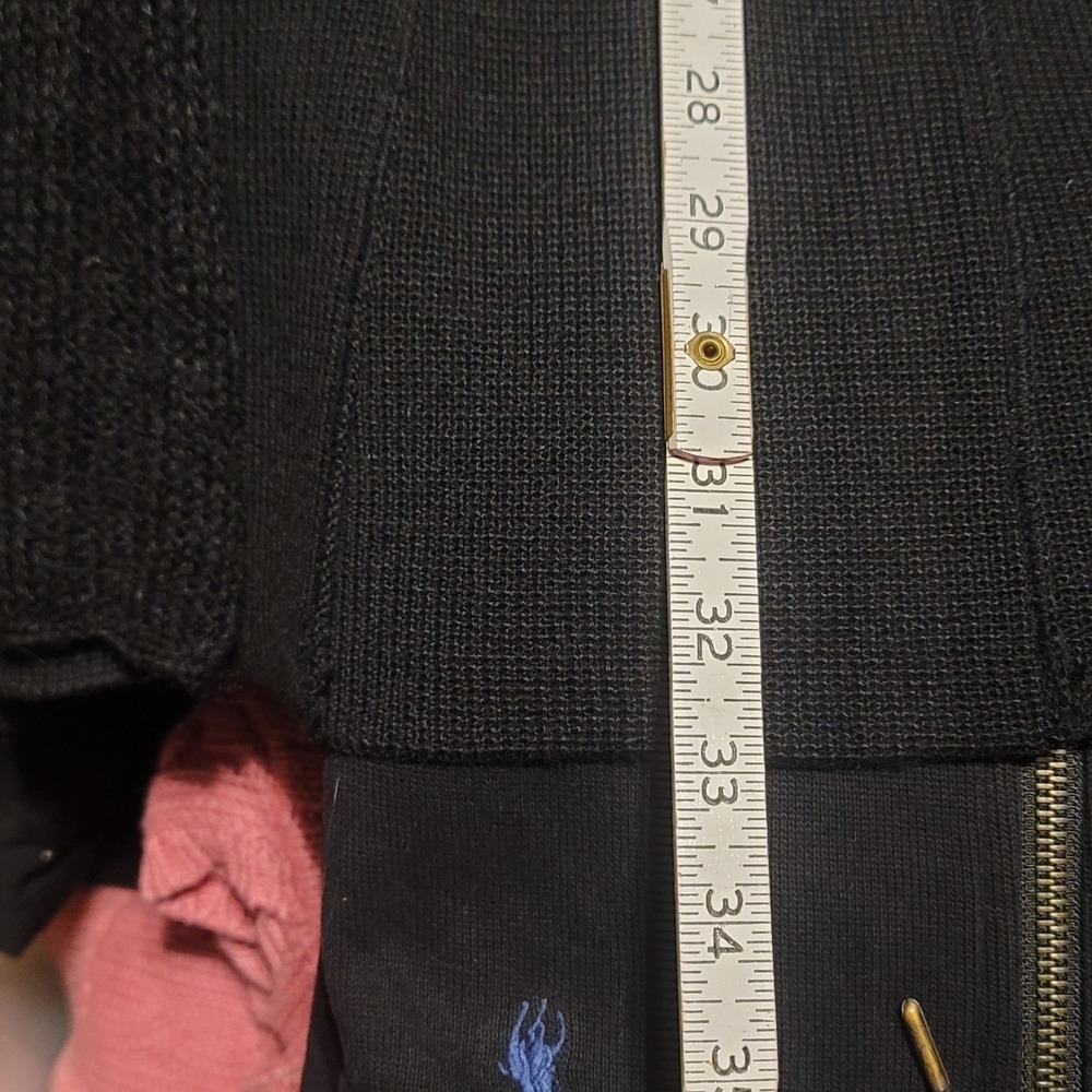 Clorinda‎ Made in Italy Black Merino Wool Mohair Blend Longline Cardigan Sweater - Picture 9 of 10